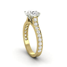 1.66 Carat F SI1 CERTIFIED Round Brilliant Mined Diamond Available in White, Rose or Yellow Gold Custom Made Enhanced Engagement Ring