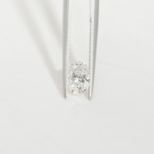 CERT 0.7 Ct Oval Shape Diamond D/ VS2 Unset 100% Natural Enh.