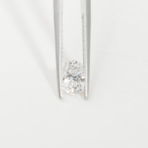 CERT 0.7 Ct Oval Shape Diamond D/ VS2 Unset 100% Natural Enh.