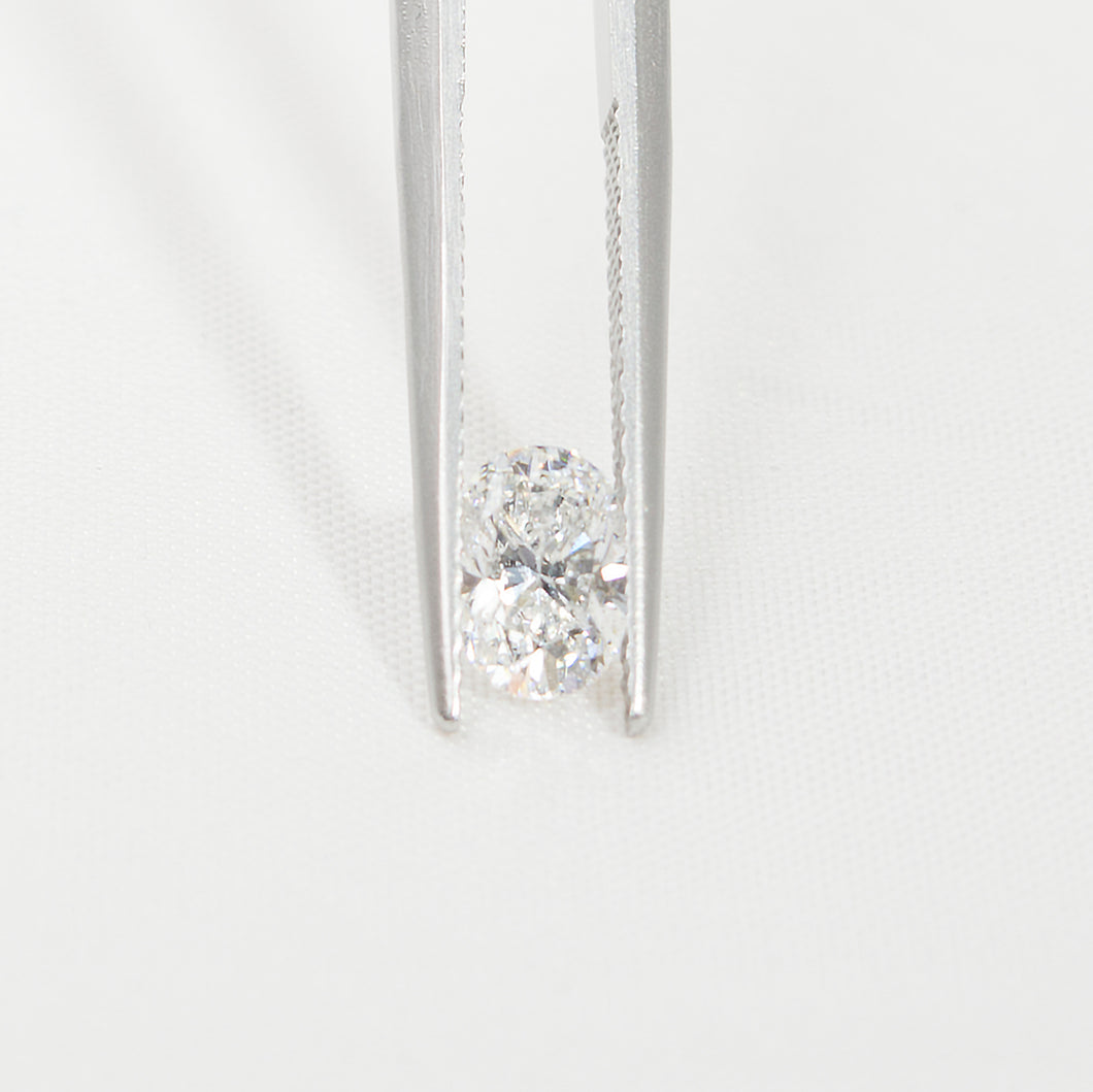 CERT 0.7 Ct Oval Shape Diamond D/ VS2 Unset 100% Natural Enh.