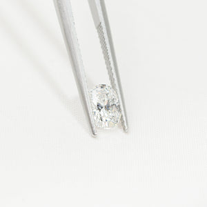 CERT 0.7 Ct Oval Shape Diamond D/ VS2 Unset 100% Natural Enh.