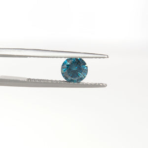 0.69 Ct Round Cut Diamond Blue/VS2 Loose Unset NATURAL For Ring Enhanced