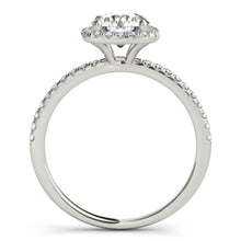 1.24 Ct CERTIFIED Diamond Square Shape Halo Engagement Ring Round Cut F/SI Enhanced