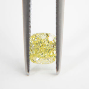 0.71 Carat Cushion Cut Natural Yellow SI2 Loose Diamond GIA CERTIFIED