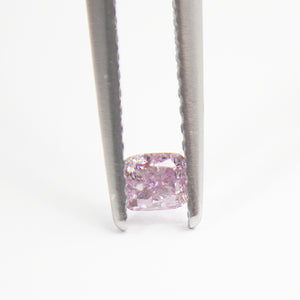 0.17 Carat Fancy Intense Pink-Purple Loose Unset Cushion Modified  Natural Diamond Bright rare