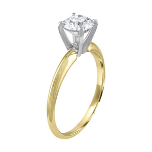 1.61 Carat Earth Mined Diamond Round Shape G SI1  Enhanced Available in White, Yellow or Rose Gold Engagement Ring Excellent Love Gift