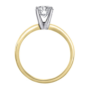 1.12 Carat Diamond Round Brilliant  Solitaire Ring F SI1 Enhanced Made to Order