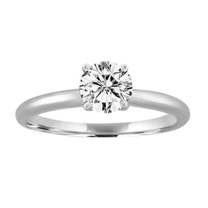 1.12 Carat Diamond Round Brilliant  Solitaire Ring F SI1 Enhanced Made to Order