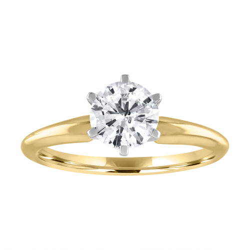 1.12 Carat SI1 F Diamond Round Shape  Enhanced Available in White, Yellow or Rose Gold 6 Prong Excellent Diamond Engagment Love Gift