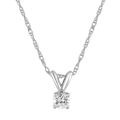 1.61 Ct Round Shaped Mined Diamond Solitaire Pendant G SI1 18 Inch 14K White Gold Enhanced Custom Made