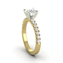 2.06 Carat G SI1 Round Brilliant Natural Diamond Solitaire with Accents Available in White, Rose or Yellow Gold Enhanced Engagement Ring