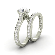 2.46 Carat G SI1 CERTIFIED Round Shape Engagment & Wedding Set Custom Made 100% Natural Solitaire with Accents Enhanced