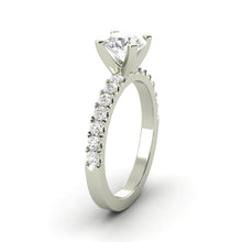 1.88 Carat G SI1 Round Brilliant 100% Natural Solitaire with Accents Available in White, Rose or Yellow Gold Enhanced Engagement Ring