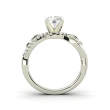 1.61 Carat G SI1 Round Brilliant 100% Natural Solitaire with Accents Available in White, Rose or Yellow Gold Enhanced Engagement Ring