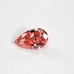 0.7 Ct Fancy Vivid Orangy Pink VS1 GIA CERTIFIED Pear Loose Natural Diamond Earth Mined Loose