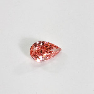 0.7 Ct Fancy Vivid Orangy Pink VS1 GIA CERTIFIED Pear Loose Natural Diamond Earth Mined Loose