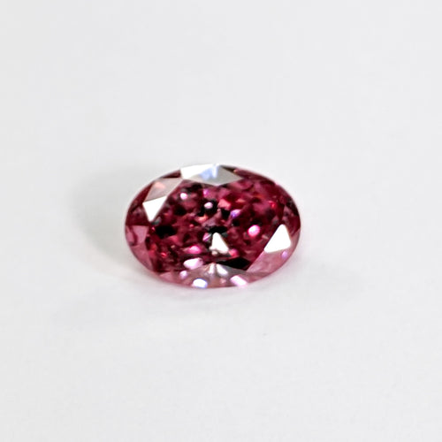 0.66 Ct Fancy Vivid Pink SI2 CERTIFIED Oval Loose Diamond Earth Mined Enhanced UNSET