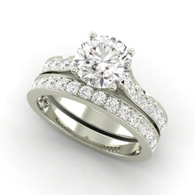 1.77 Carat D SI1 CERTIFIED Round Shape Engagment & Wedding Set Custom Made Mined Diamond Solitaire with Accents Enhanced