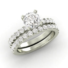 1.36 Carat D SI1 CERTIFIED Round Shape Engagment & Wedding Set Custom Made 100% Natural Solitaire with Accents Enhanced